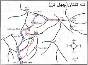 نقشه کوه تفتان
